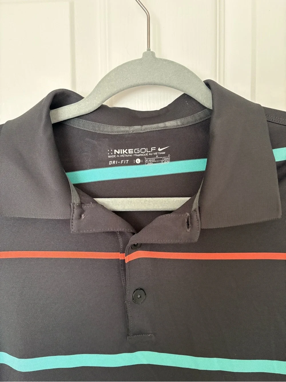 Nike Golf Dri-FIT Striped Performance Polo Shirt Men’s Large